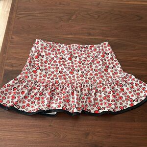 40 LIME HEARTS  valentines Tennis Pickleball skirt Skort  size small S like new
